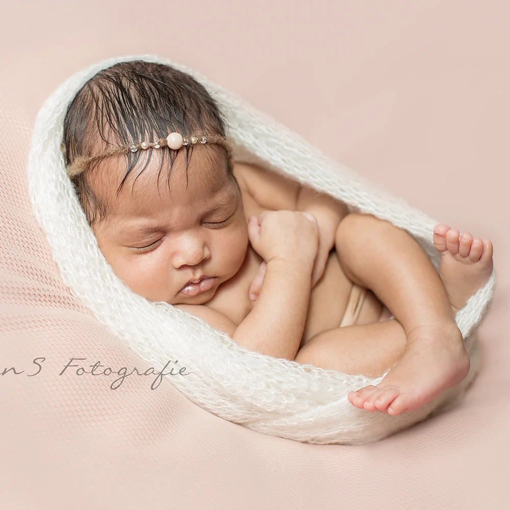 Stretch Knit Acrylic Mohair Wraps 150x50cm 5 pcs/Lot Mix Color Newborn Photography Baby Shower Gift Props | Мать и ребенок