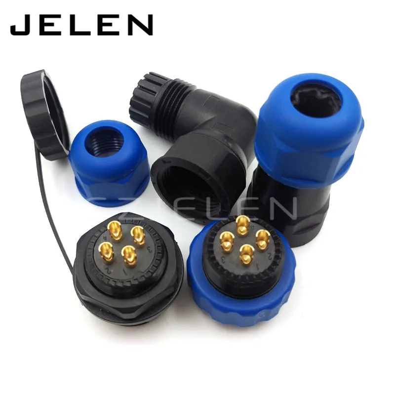SD20 90 degree elbow waterproof connector4 pin IP68 panel mount connector 4 Male female | Обустройство дома