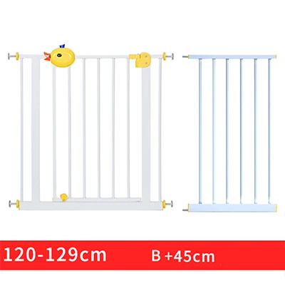 120-129 cm 65-130 см Детская безопасность забор двери Детские лестничные перила изоляция двери бар pet забор без ударов - Цвет: 120-129 cm