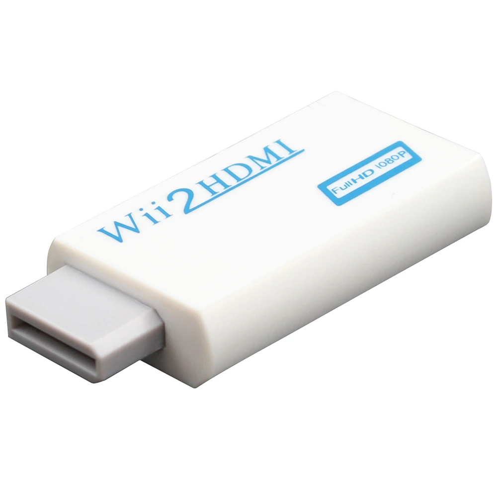 White Full HD 480P/720P/1080P Output Upscaling 3.5mm Audio Video Output For Wii to HDMI Wii2HDMI Adapter Converter