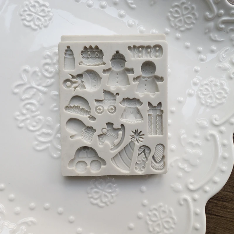 3D Детские игрушки формы бутылки молока корзина автомобиля платье помадка Gumpaste