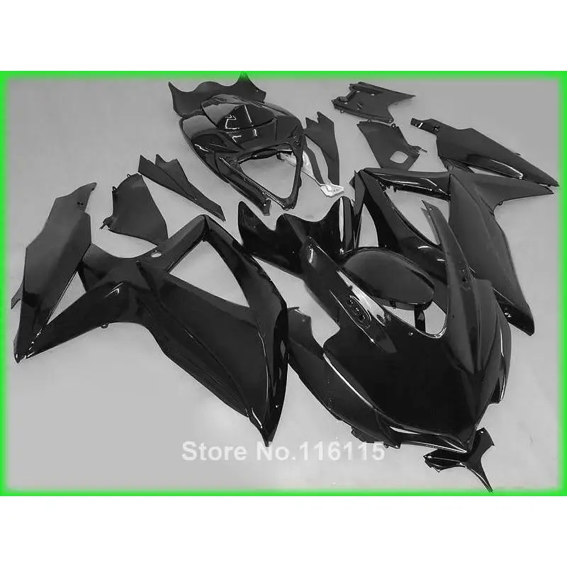 

Perfect fit for SUZUKI K8 K9 GSXR 600 750 2008 2009 2010 all glossy black fairing kit GSXR600 GSXR750 08 09 10 fairings set XF66