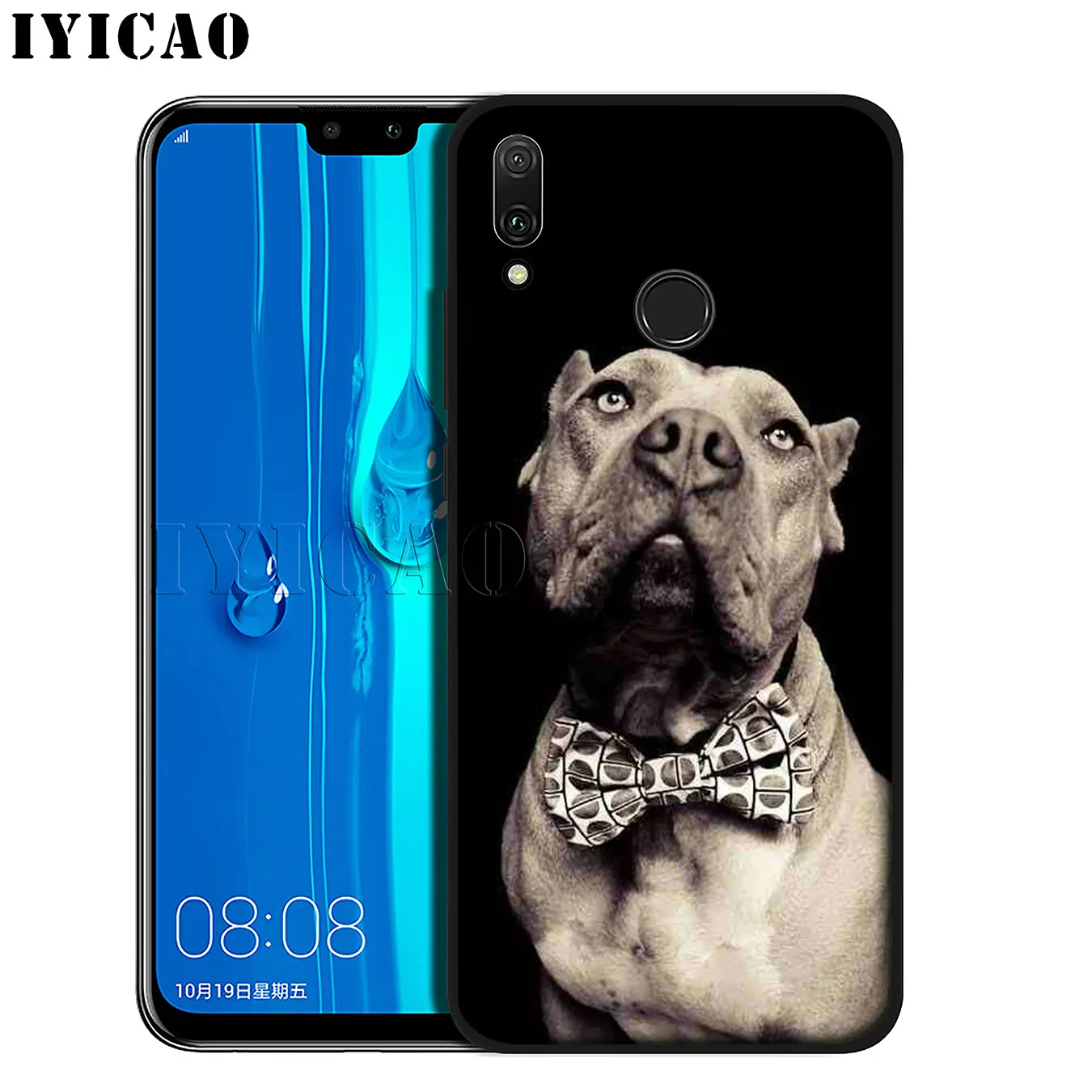 Pit Bull Симпатичный черный мягкий чехол для телефона с собакой питбулом Huawei Mate 30 20 10
