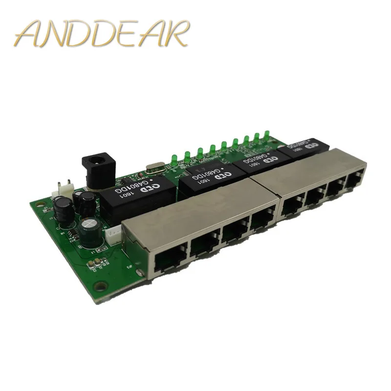 OEM PBC 8-портовый гигабитный Ethernet коммутатор 8 портов met 8-контактный разъем 10/100/1000 м