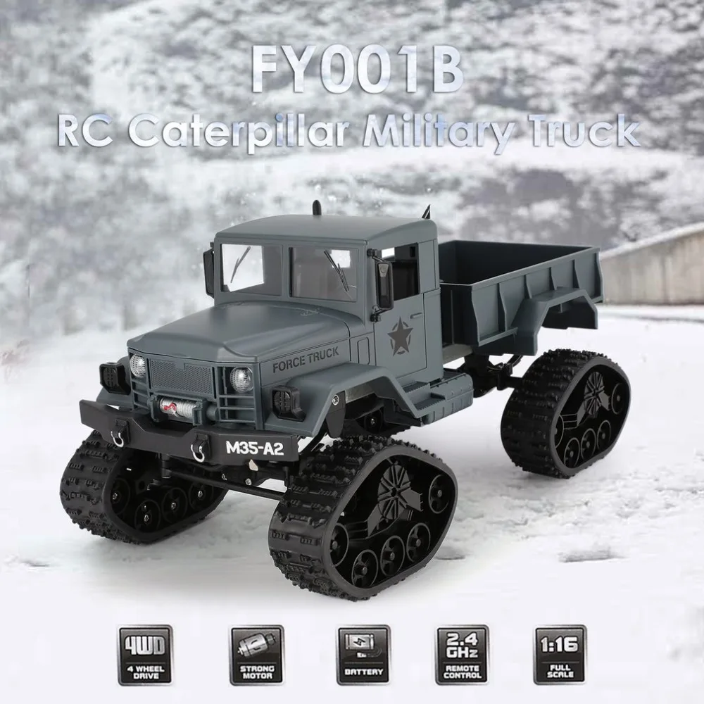 FY001A/B 2 4 ГГц 1/16 4WD внедорожный Радиоуправляемый Военный грузовик альпинист