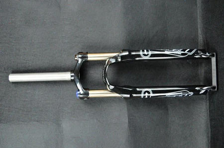 A column gloss black PASAK Велосипедная вилка 26 дюймовые горные велосипеды вилка 2" подвесная Велосипедная вилка MTB вилка Руководство Contorl сплав дисковый тормоз - Цвет: A column gloss black