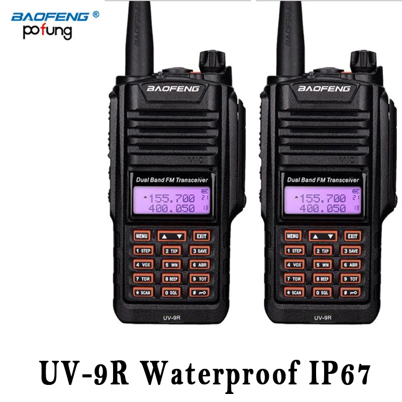 baofeng UV-9R UV 9R UV9R для cb комплект рация 2 шт водонепроницаемые 10 км автомобильная