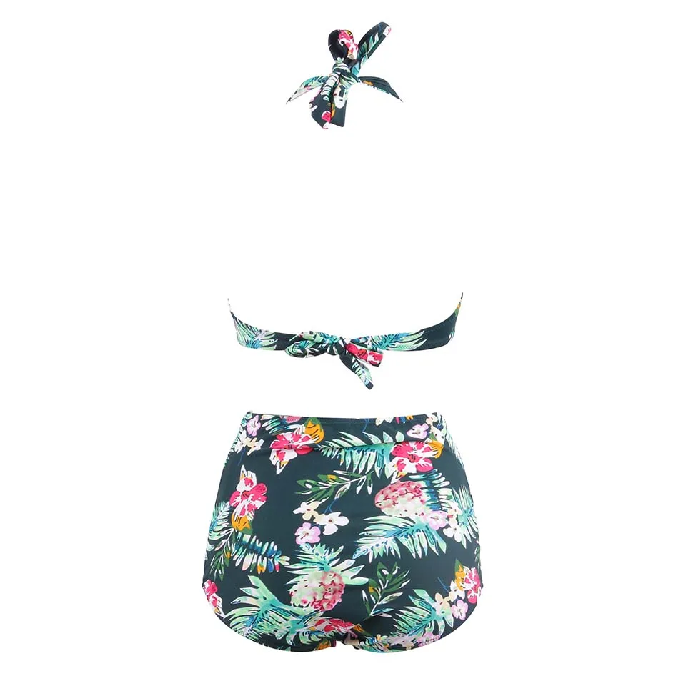 Женский купальник бикини с высокой талией SAMEGAME винтажный купальный костюм