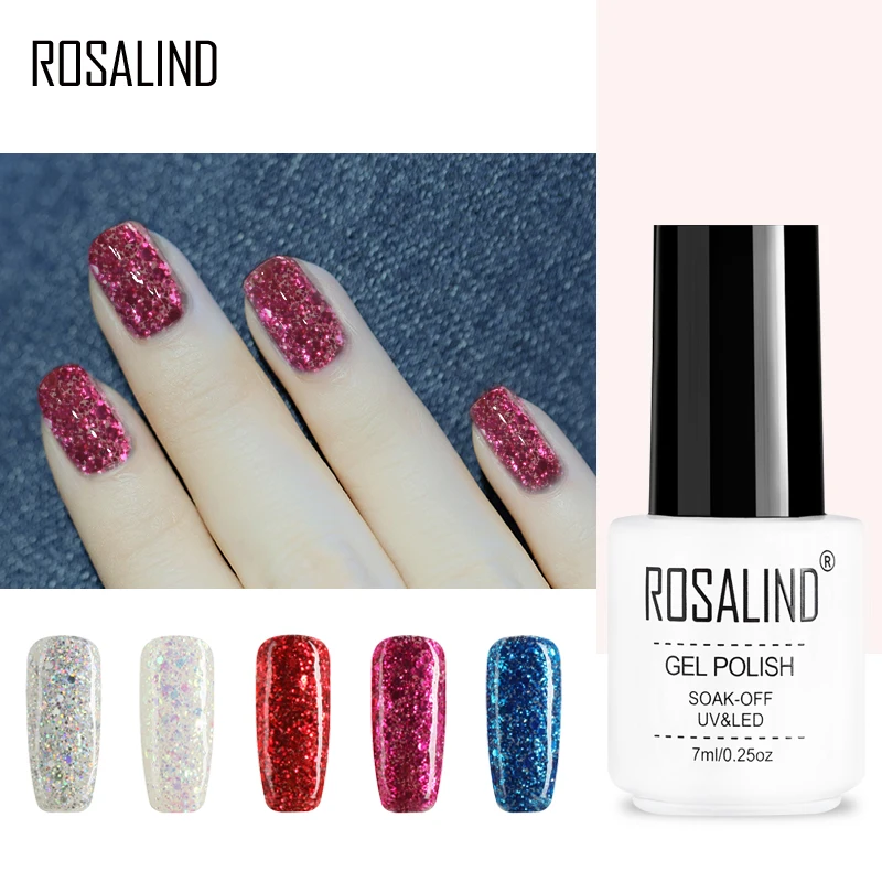 Гель ROSALIND 1S 7 мл Алмазная серия лак для ногтей верхнее Базовое покрытие Гель-лак