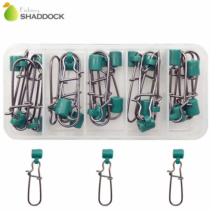 20pcs Green Plastic Head Swivel With Nice Snap Fishing Sinker Slide Swivels For Braid Line Slider Set Box|snap swivel|swivels boxswivel snap |