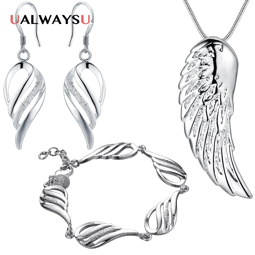 Wholesale fashion silver 925 stamped Jewelry set jewellery fine classic women lady drop ship gift feather animal | Украшения и