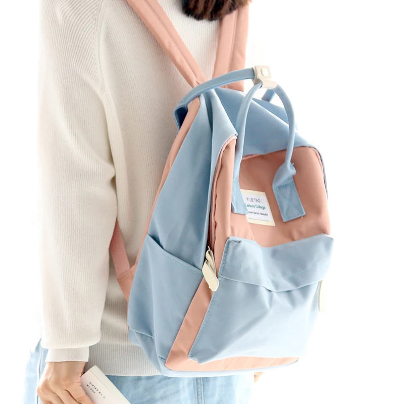 Women Canvas Backpacks Candy Color Waterproof School Bags for Teenagers Girls Big Laptop Backpack Patchwork Kanken New | Багаж и сумки