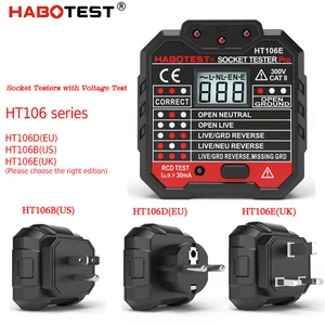 Многофункциональный электроскоп HT106B HT106D HT106E, тестер с цифровым дисплеем, вилка, фазовый контрольный детектор, напряжение