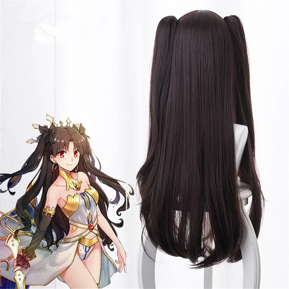 Tohsaka рин косплей парик Fate Grand Order/Fate Stay Night Hair 80 см волнистые синтетические волосы