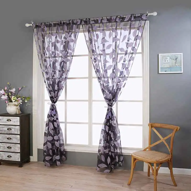 Занавески с 3D принтом занавески цветочной вышивкой прозрачные Из вуали для