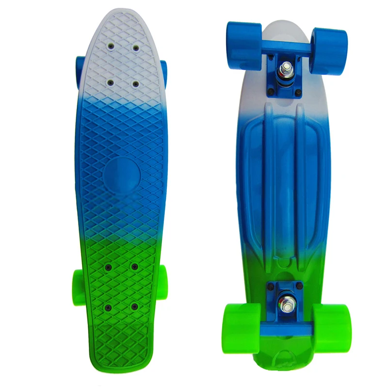 Скейтборд с радужной печатью легкий полный скейтборд 22 дюйма прочный