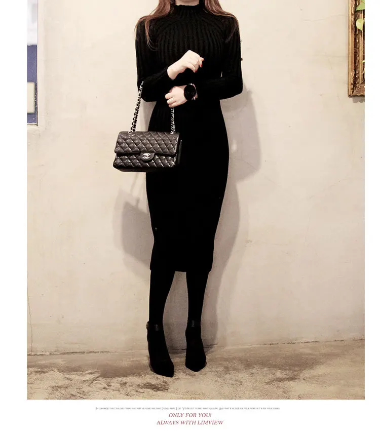 Новинка женская одежда зима 2019 Модный облегающий утепленный шерстяной свитер с