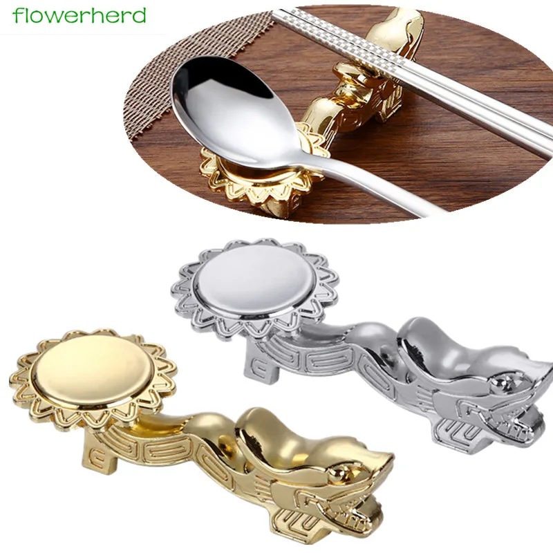 2 шт. Дракон держатель палочек для еды в виде отдых стенд металлическое ремесло