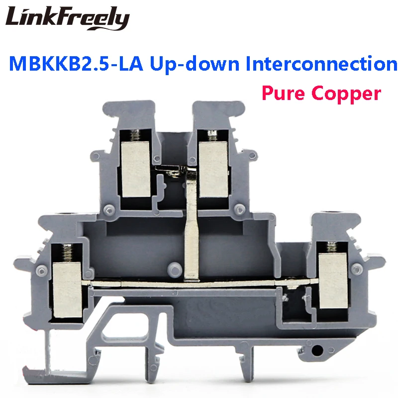UKK2.5 LA 2 шт UK двухслойный Электрический проводной винтовой клеммный соединитель