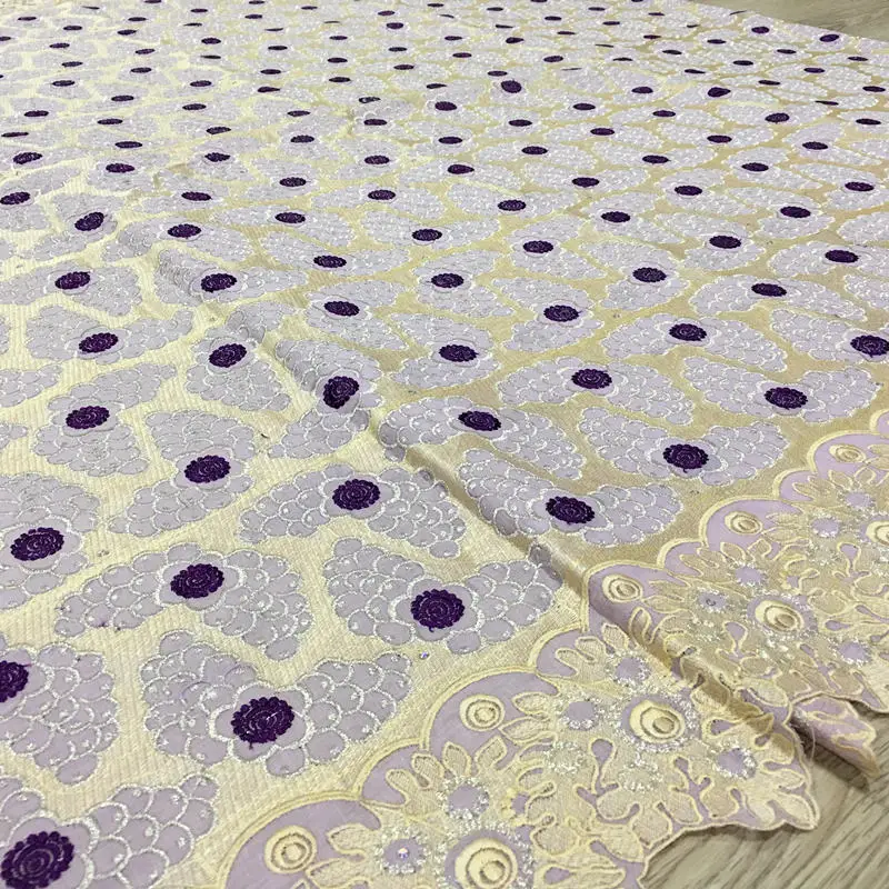 Африканская Хлопковая кружевная ткань красивая для женщин большая хлопковая 082