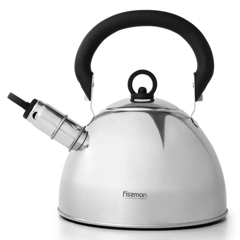 Stainless steel Фиссман 1.8л свистящий чайник для Воды Плита Индукционная нержавеющая сталь Кофе чайник - Цвет: Stainless steel