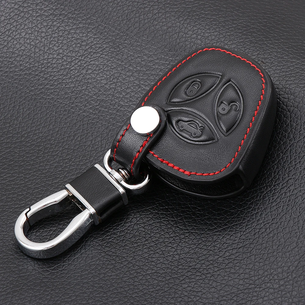 Дистанционный кожаный чехол для ключей с 3 кнопками Lada Sedan Largus Kalina Granta Vesta X Ray XRay