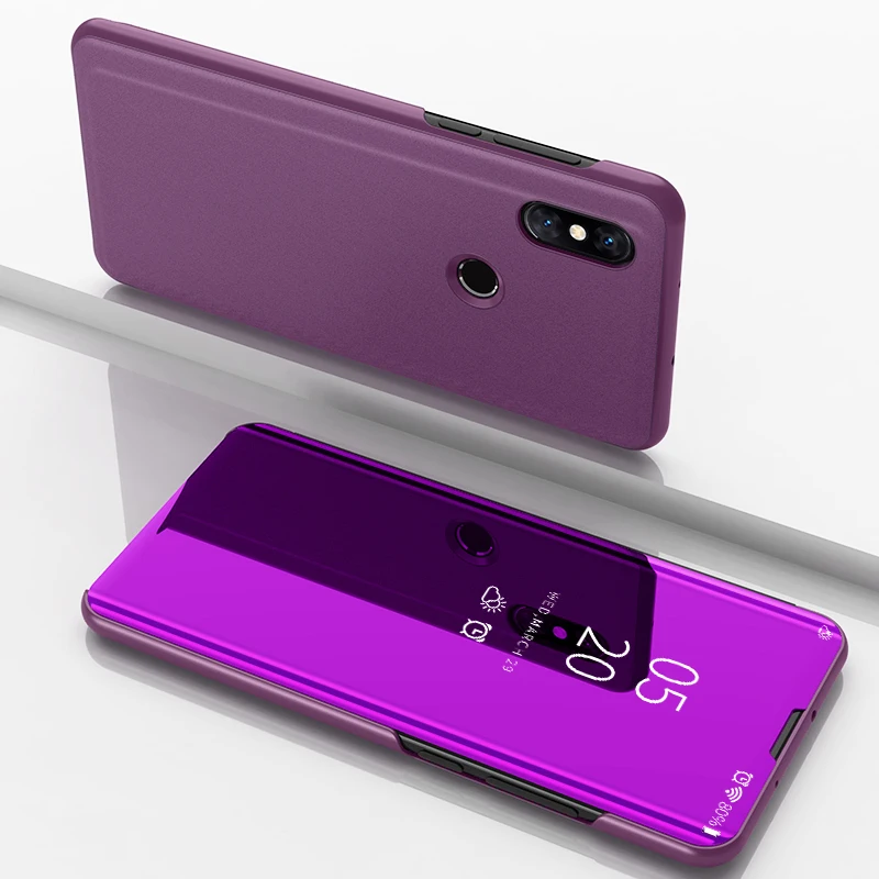 

For Xiaomi Mi Mix 3 Case Luxury Smart Mirror View Leather Flip Shell Stand Case For Xiaomi Mix 3 Mix3 Cover Phone Shell Coque