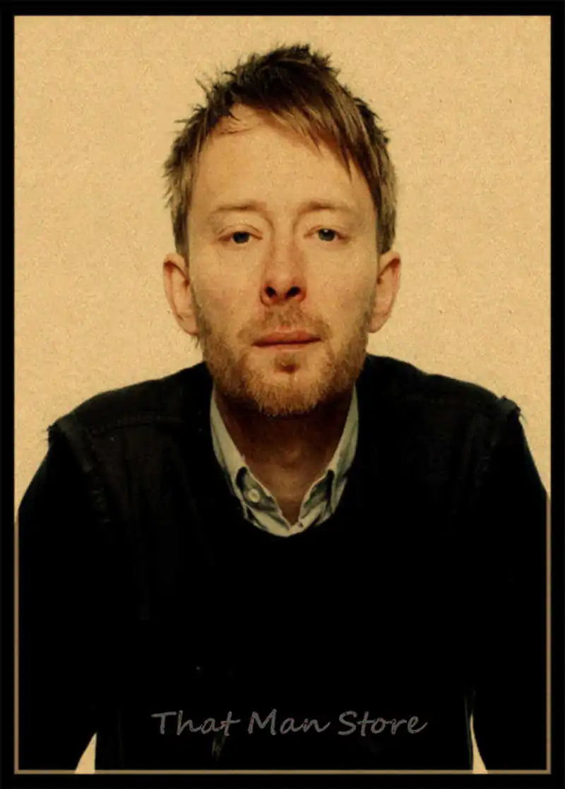 Radiohead постер ретро ностальгия крафт-бумага декоративная картина стикер стены 30*21cm