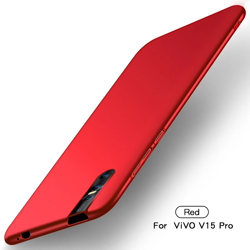 Red ДЛЯ Vivo V15 Pro Чехол Ультра тонкий PC оболочка роскошный гладкий жесткий чехол для телефона для Vivo V15 Pro тонкая задняя крышка для Vivo V15 Pro Fundas - Цвет: Red