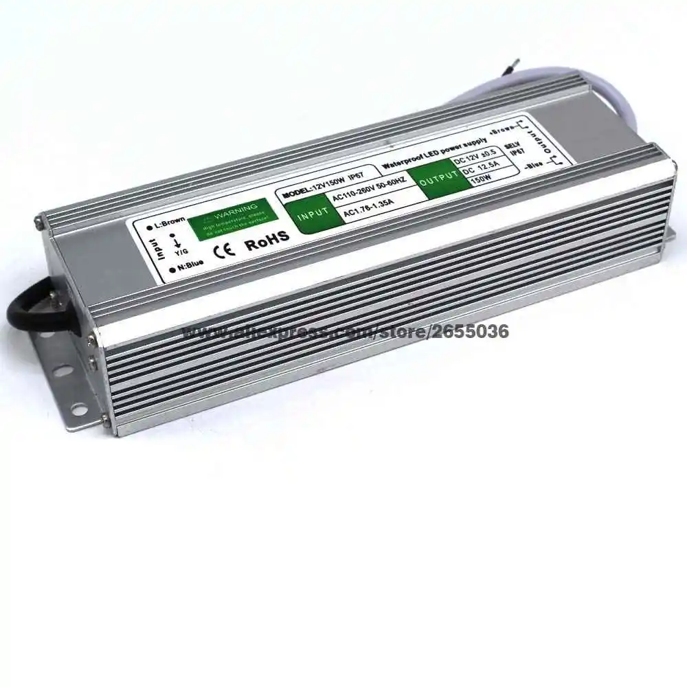 Трансформатор напряжения яркий в 12 постоянного тока водонепроницаемый IP67