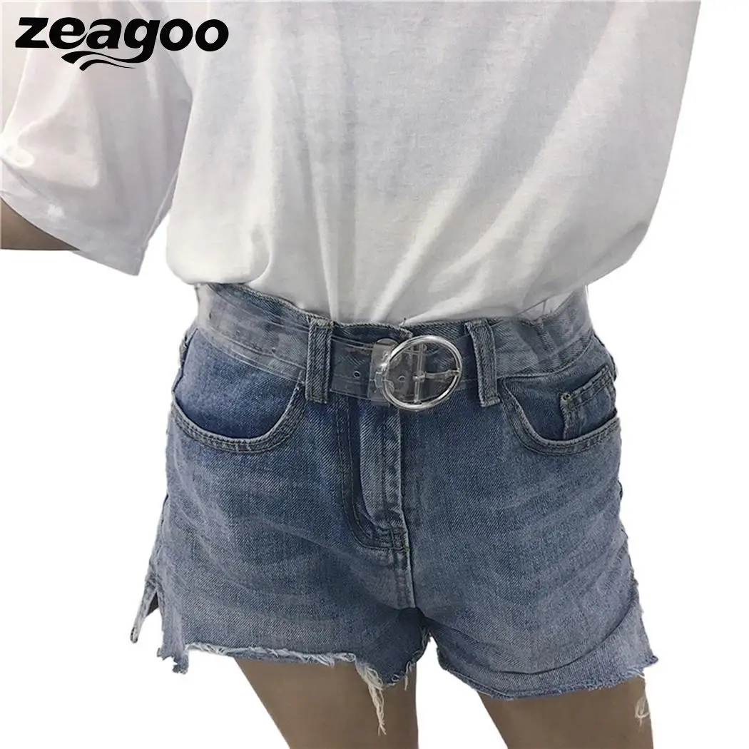 Zeagoo Новый трендовый длинный прозрачный пояс из смолы с регулируемым поясом для