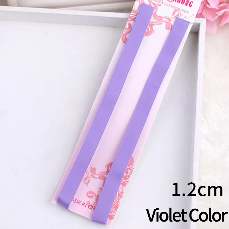 1.2cm Violet Color 1,2 см Разноцветные сексуальные ремни для бюстгальтера, сексуальные крючки, нижнее белье, аксессуары, эластичные скользящие плечевые ремни, регулируемые женские 1,5 см - Цвет: 1.2cm Violet Color