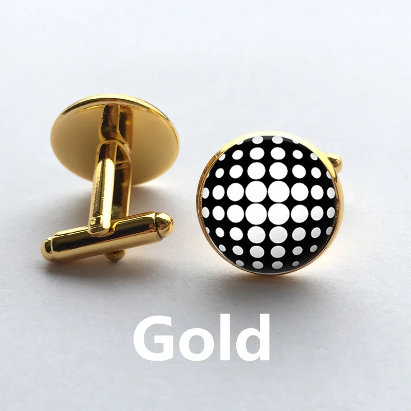 Hot glass dome cufflinks Polka Dot cuff links | Украшения и аксессуары