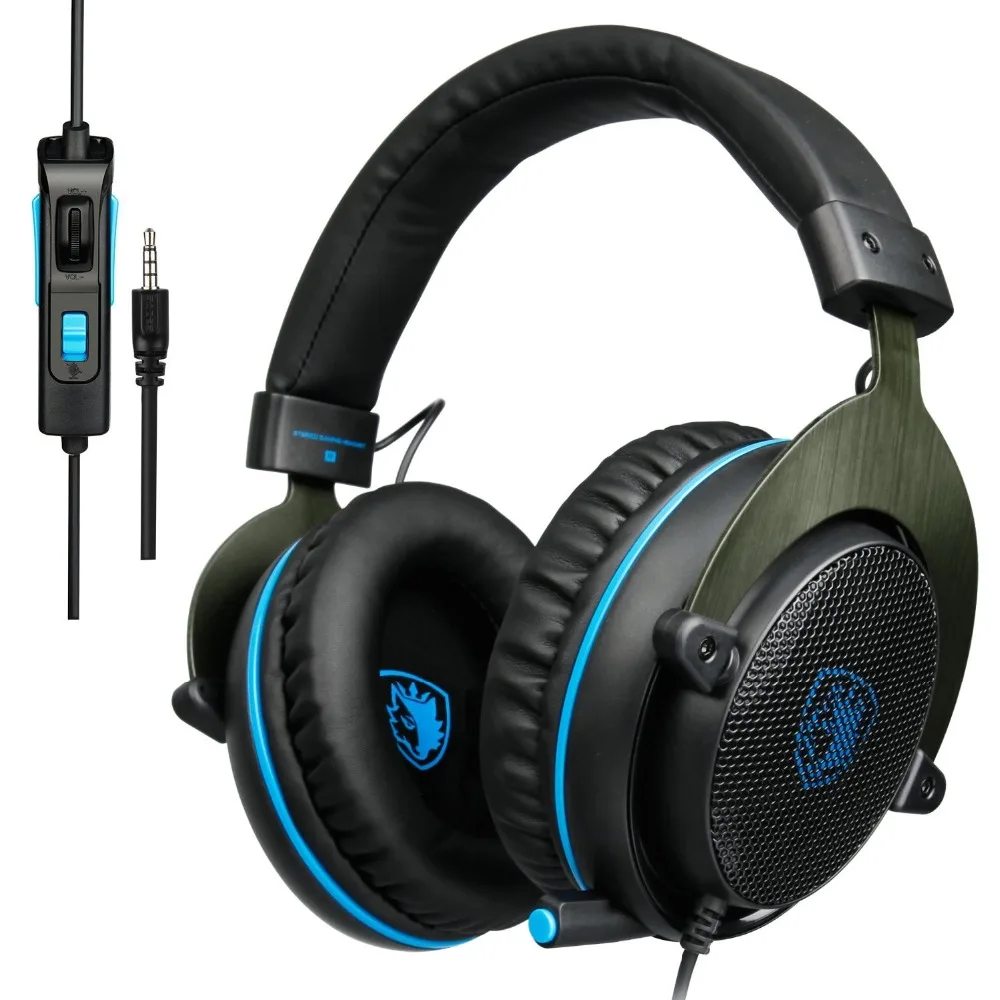 SADES R3 PS4 игровая гарнитура бас объемный стерео шлем над ухом PC Игровые наушники с