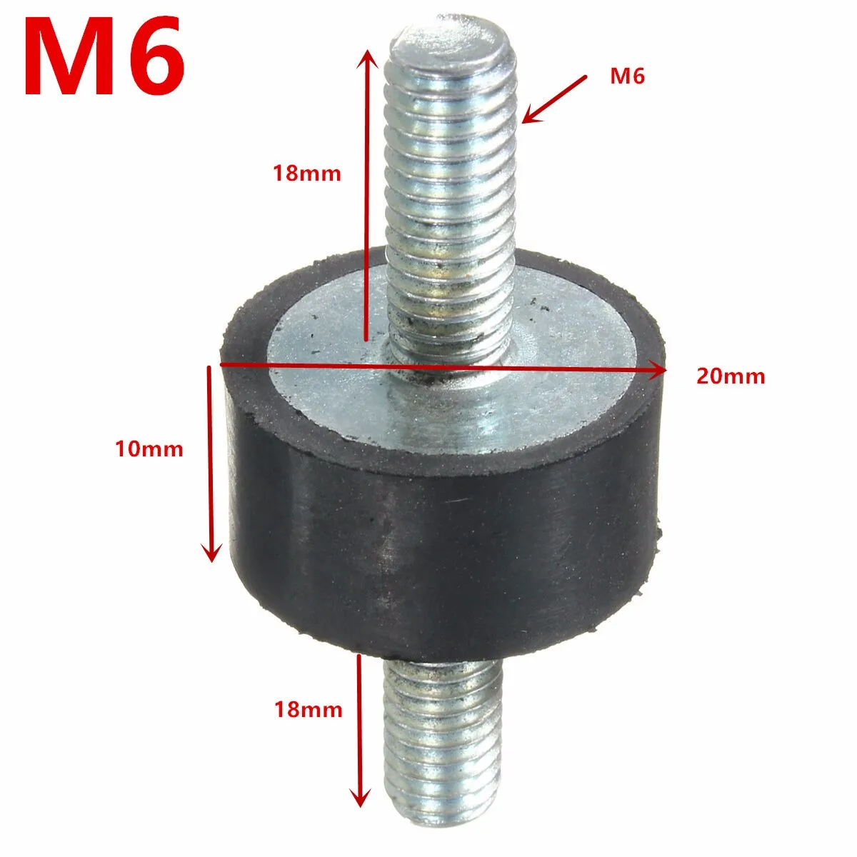 4 шт. M6 20x10 антирезиновые вибрационные крепления изоляторы шпульки Silentblock Pump для