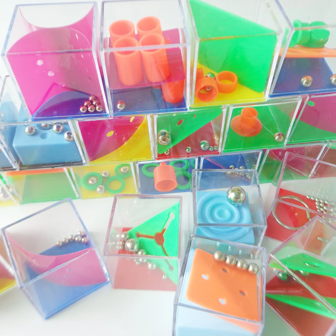 24 шт. мини лабиринт головоломка куб доска лабиринта ручная игра Развивающие