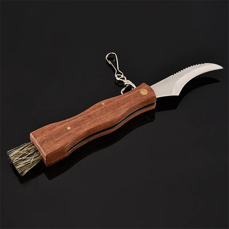 Padauk грибной нож дерево складное лезвие походный инструмент Подарочный на