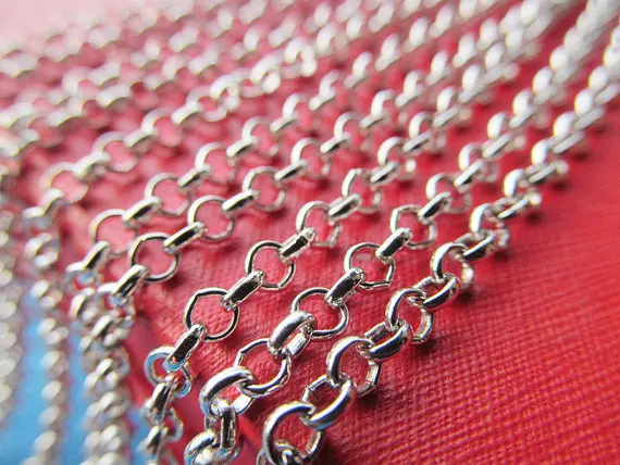 5 meters 3.20mm Rolo &quotO&quot Cross Chain DIY Jewelry Accessory Necklace &amp Bracelet Findings Connector Charm | Украшения и