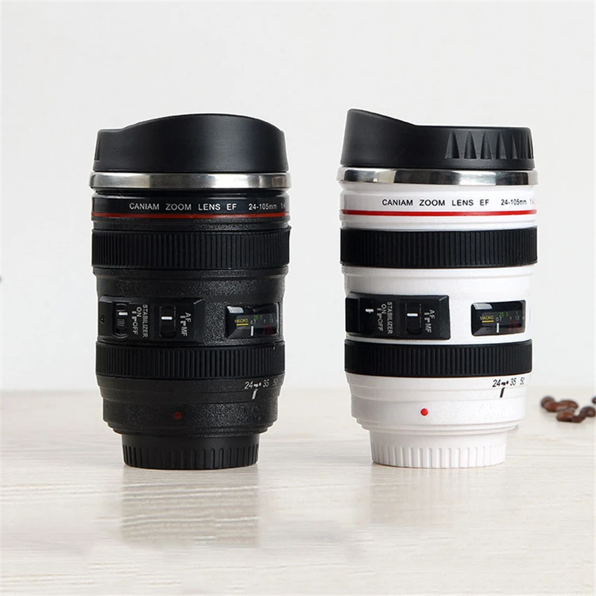 Пластиковая кружка для кофе и чая размер 24 105 мм объектив камеры Canon SLR 400 мл