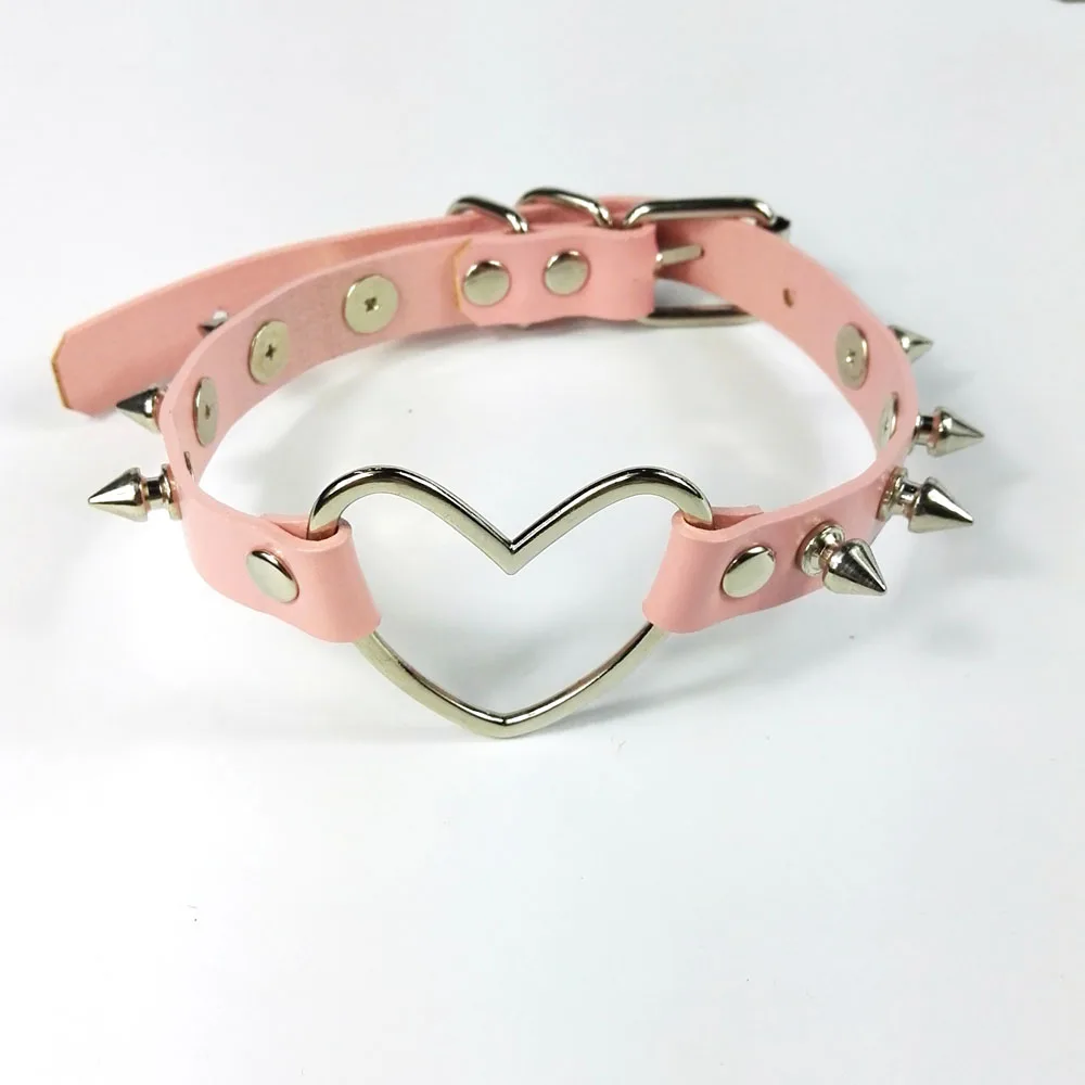 Женский кожаный чокер ручной работы в стиле Харадзюку 100% ошейник виде большого