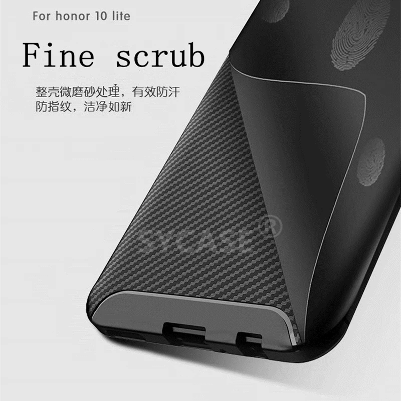 SYCASE Carbon fiber Business phone case For Huawei honor 8X MAX 9 Note 10 Lite Play 7X 8C magic2 Case Frosted feeling back cover |