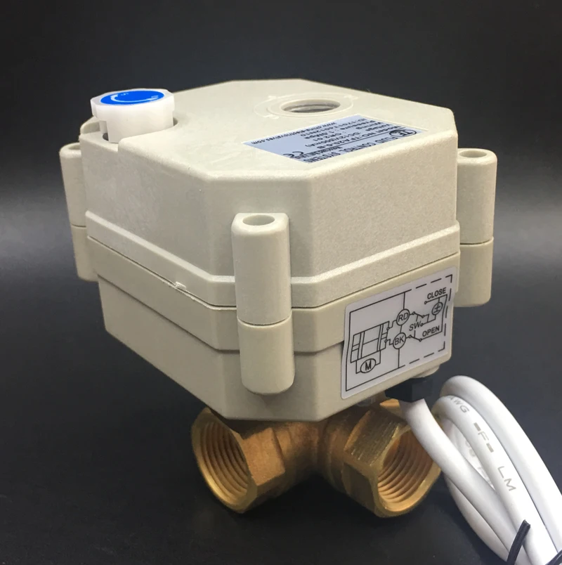 TF8-BH3-B латунь 1/4 'ɽN8 2/5/7 провода DC12V или DC24V 3 Way T/L тип горизонтальный