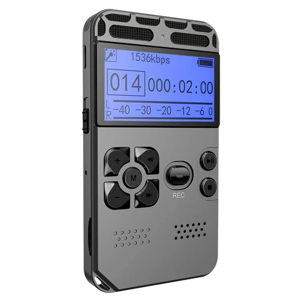 Скрытый диктофон регистратор MP3 1536KPS серый секретный проигрыватель устройство