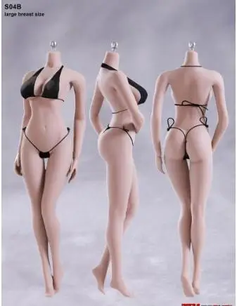 S04B body only 1/6 PH Super Flexible Seamless Body Sexy Female Medium Breast Suntan/Pale Action Figure Doll Toys without Head for KUMIK Head - Цвет: S04B body only