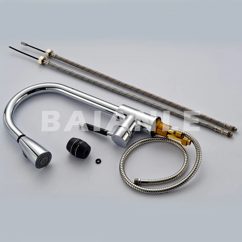 Кухонный кран Делюкс выдвижной спрей смеситель вытяжной опрыскиватель кухонный