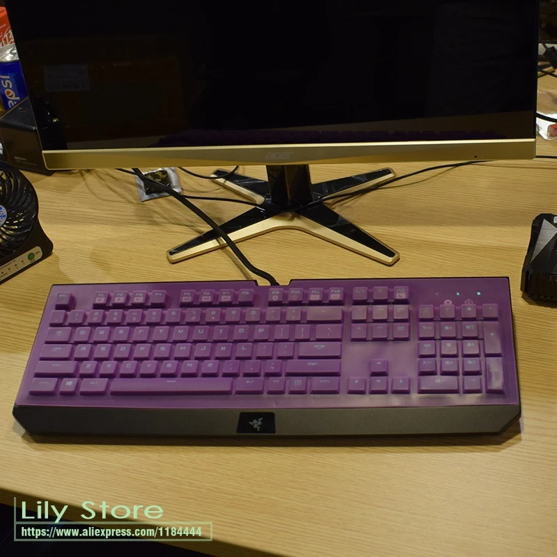 purple Для razer Blackwidow Ultimate Stealth механический водонепроницаемый и пылезащитный прозрачный защитный чехол для клавиатуры - Цвет: purple