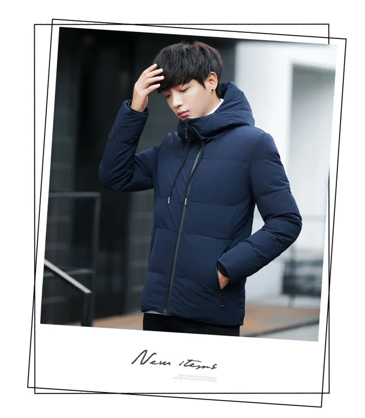 Зимнее пальто для мужчин Parkas Para Hombre Корейская стеганая куртка с капюшоном плюс размер 4XL Slim Fit Solid