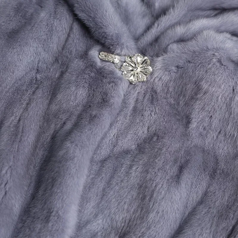 2021 Роскошные Брендовые женские натуральный импорт норковая меховая длинная