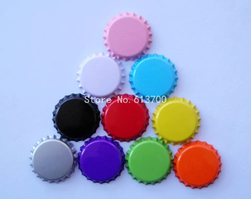 

2000 pcs/Lot Free Shipping both Side Colored Crown Bottle Caps Beer Caps for jewelry Hair Bows Marking