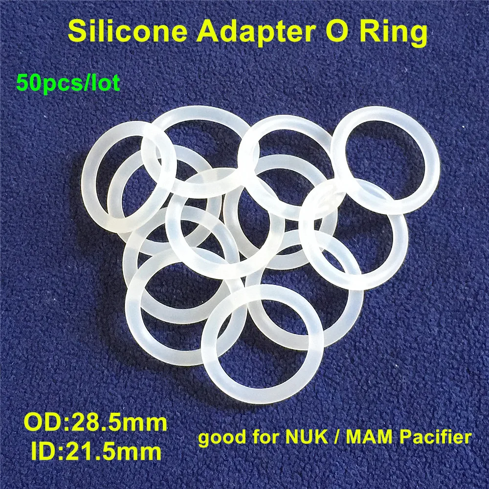 Chengkai 50pcs Clear Silicone Adapter O Rings DIY Baby Pacifier Dummy MAM Napkin Holder O Ring Transparent BPA Free Food Grade
